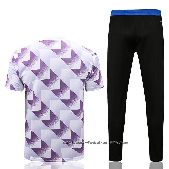 Chandal del Real Madrid Manga Corta 2022-2023 Blanco y Purpura